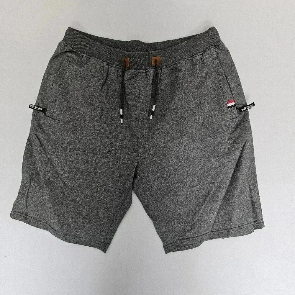 X Large REVERB Men's Grey Shorts 2 Zipper Pockets Best Classic‎ Vogue Fashion